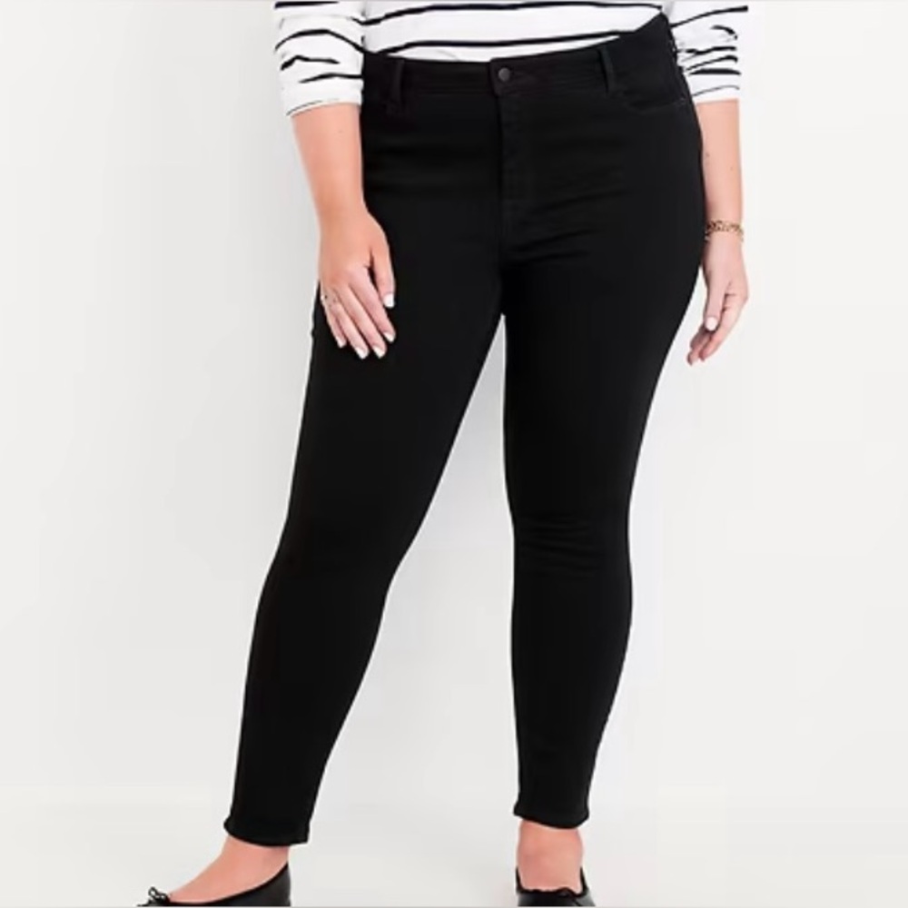 Old Navy Black Rockstar Super Skinny Corduroy Pants Lower Rise Stretch Sexy Fit